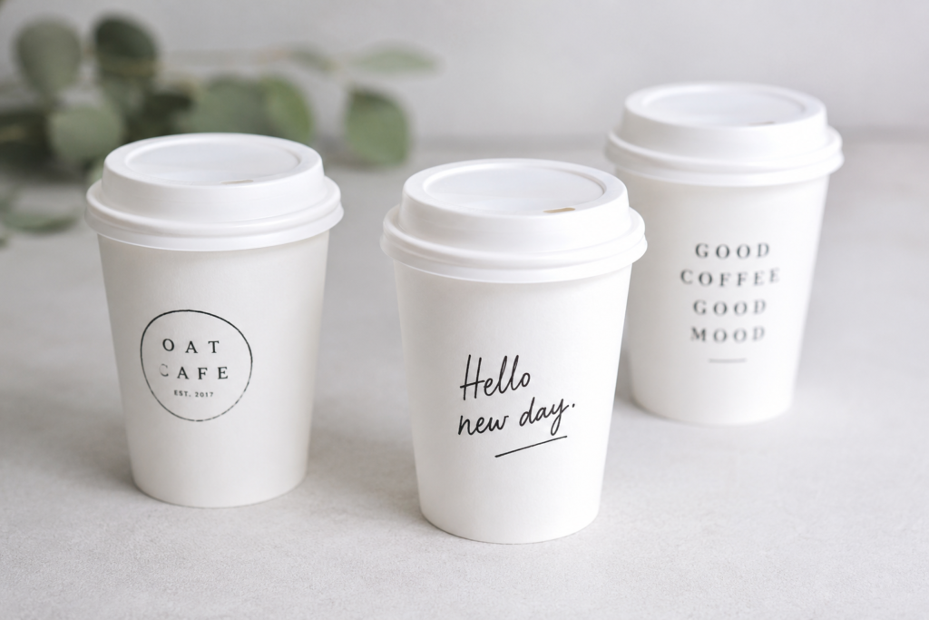 Bedrukte koffiebekers